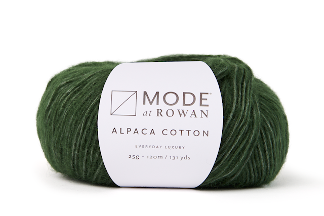Alpaca Cotton mix, 50 gr Foliage Green 018, Mode at Rowan