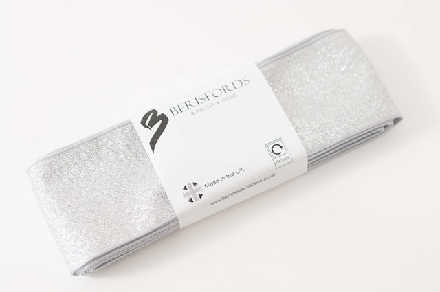 Silver Laméband 40mm x 5 meter