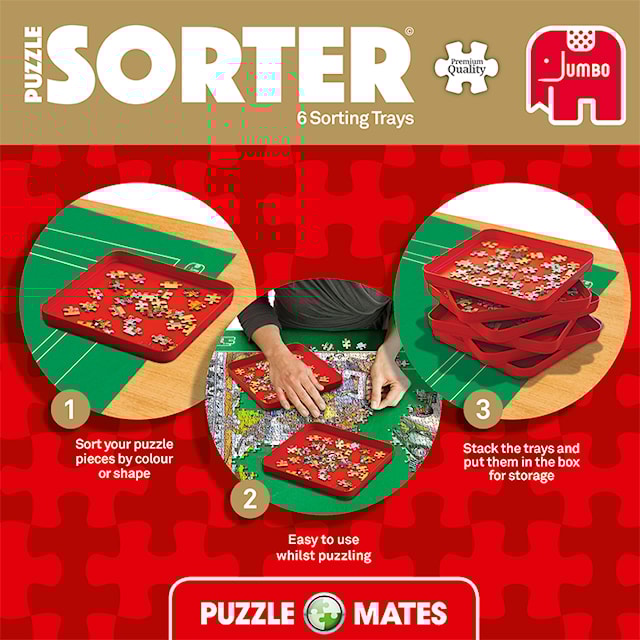 Produktbilde 10 for Puslespillsorterer med 6 brett, Jumbo
