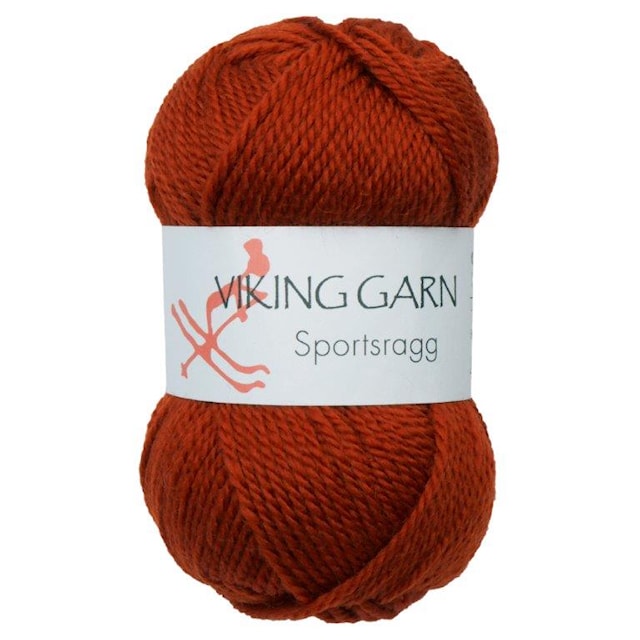 Sportsragg 50 g poltettu oranssi Viking Garn