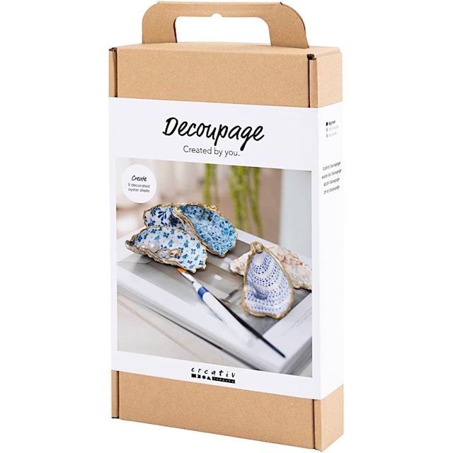Produktbild 3 för DIY Kit Decoupage, Ostronskal, blå, 1 förp.