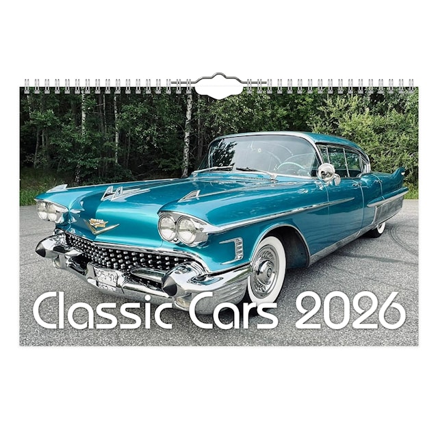 Produktbild 1 för Väggkalender Classic Cars 2026 medium