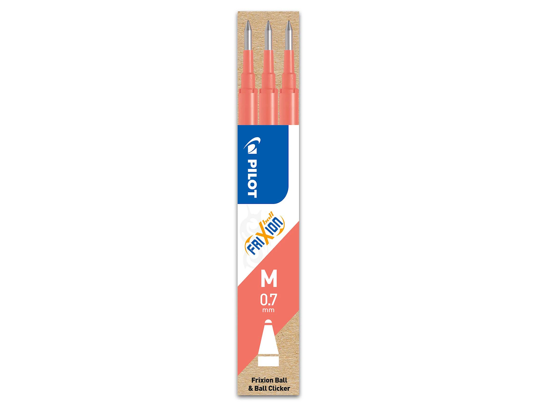 Produktbild för Patron Refill Frixion 0,7mm Coral Pink 3-pack Pilot