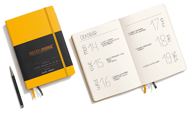 Tuotekuva 2 - Bullet Journal A5 Pilkullinen Keltainen Leuchtturm1917