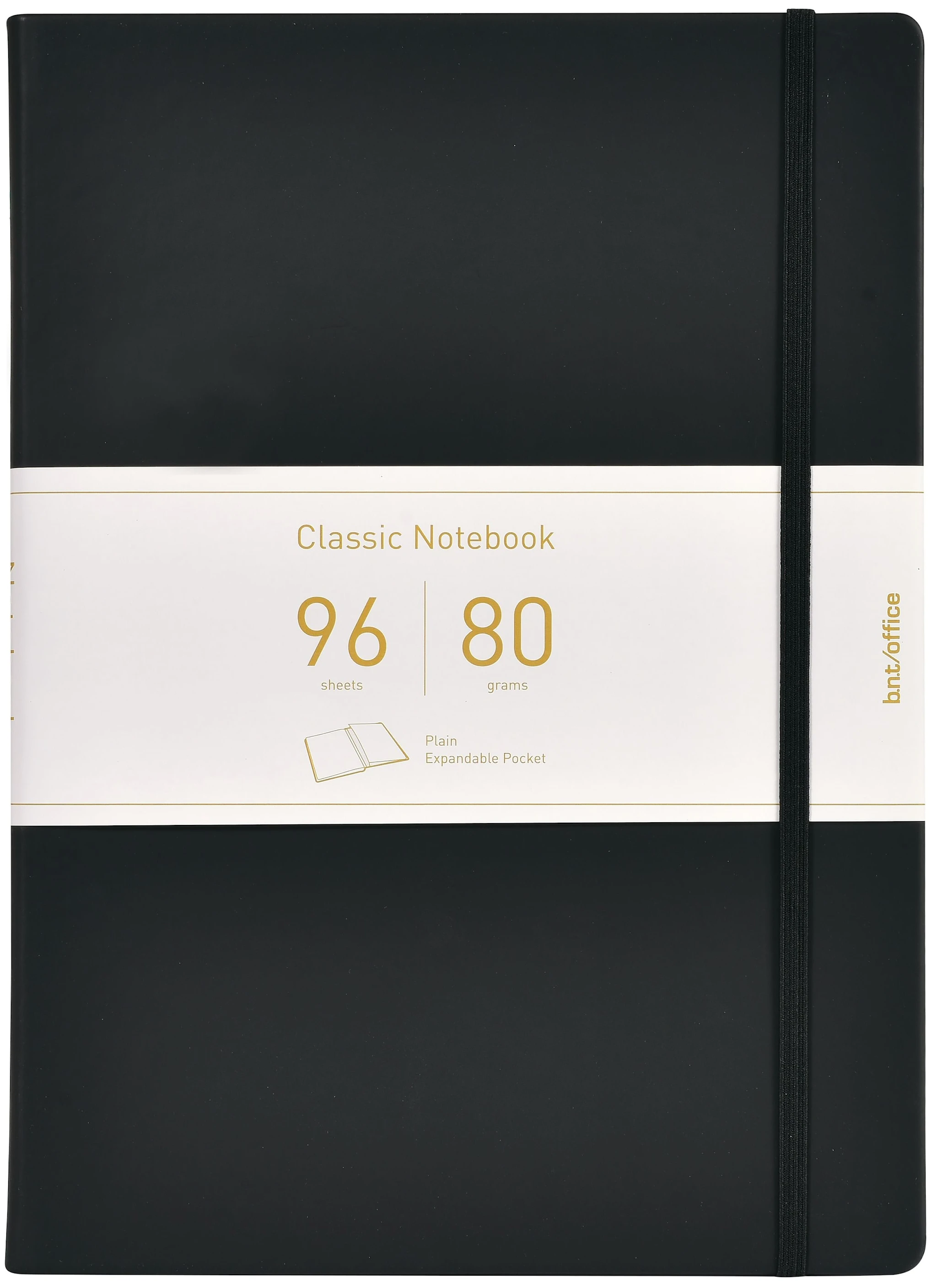 Produktbilde for Notatbok A5 Svart PU Linjert BNT Office