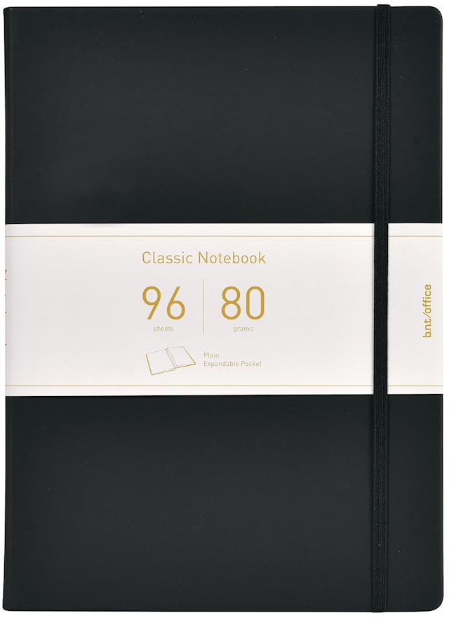 Produktbilde 1 for Notatbok A5 Svart PU Linjert BNT Office