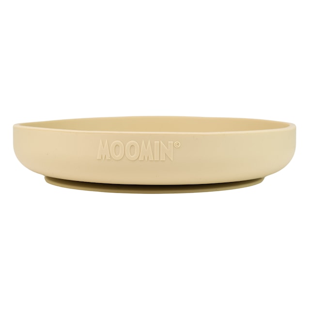 Produktbild 2 för Mumin Silikon Tallrik med Sugkopp Latte Beige Rätt Start