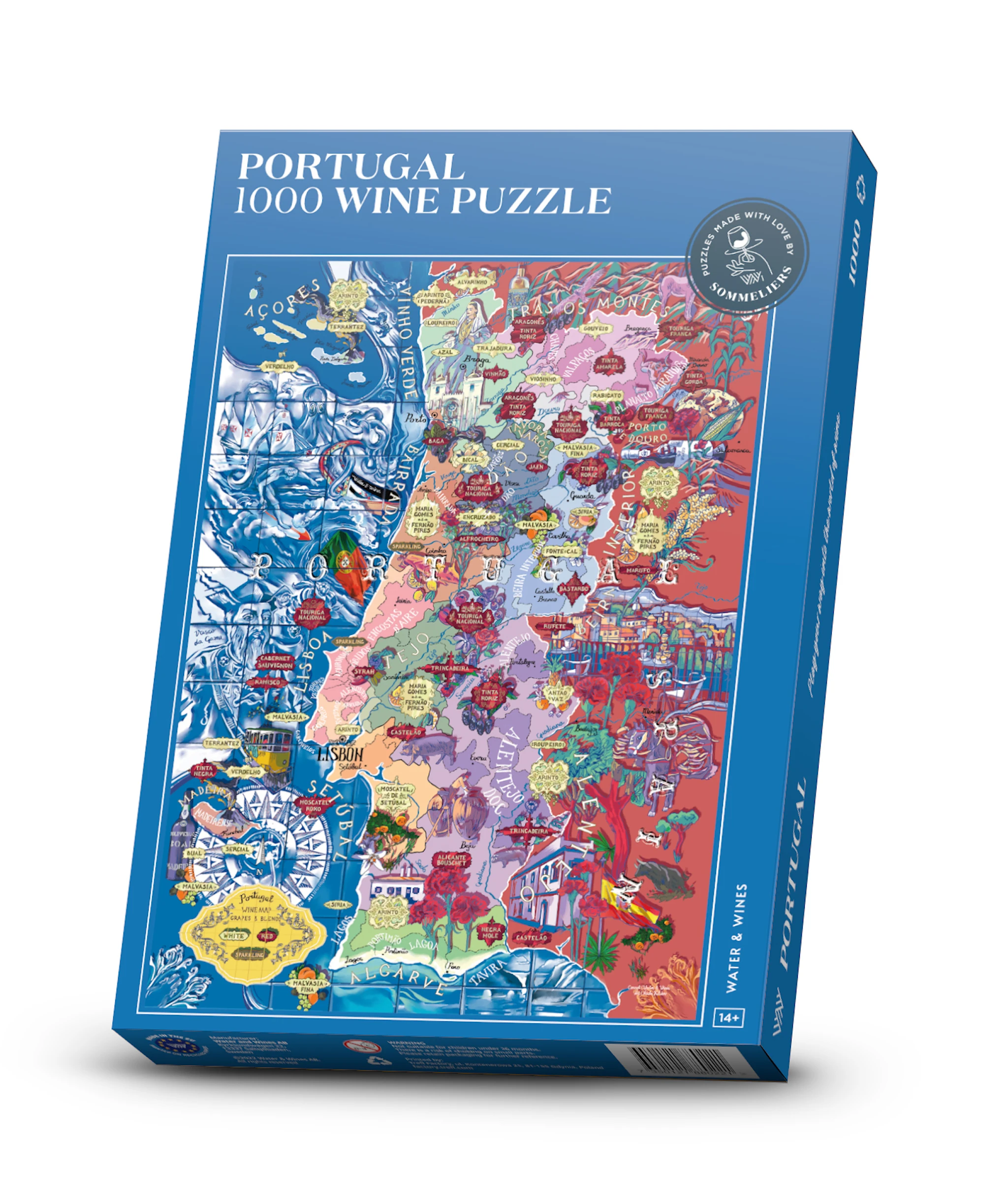 Produktbilde for Vinpuslespill - Portugal 1000 brikker Water and Wines