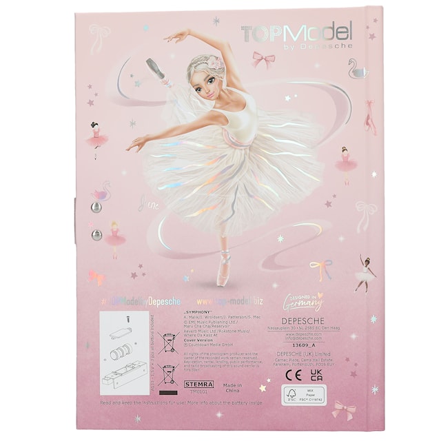 Produktbilde 5 for Dagbok med kode & musikk Ballett TOPModel