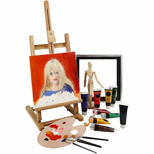 Tuotekuva 2 - Maalausteline, pöytämalli, Kork. 76 cm, Lev: 27,5 cm, 1 kpl