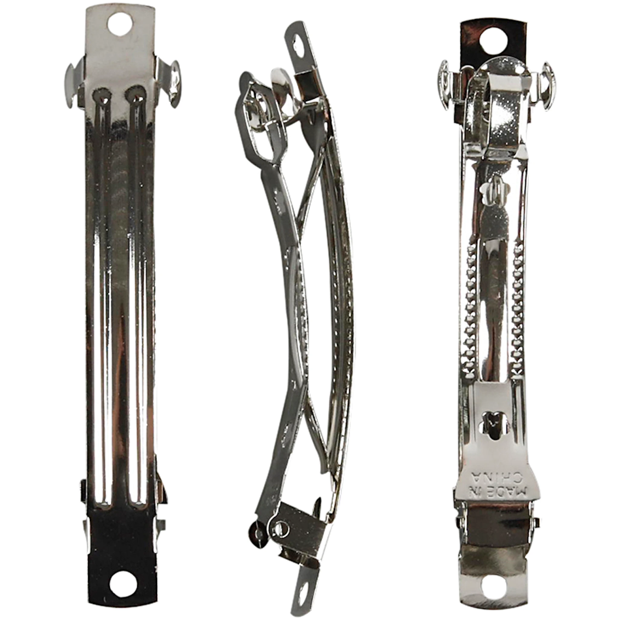 Produktbilde for Hårspenne, L: 8 cm, B: 8 mm, forsølvet, 30 stk./ 1 pk.