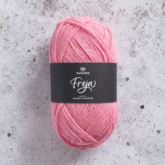 Freja Garn Akryl 50 g cerisse 43 Svarta Fåret