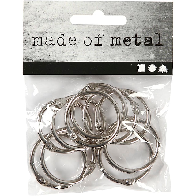 Produktbild 2 för Metallring till Bok dia 25 mm 10 st