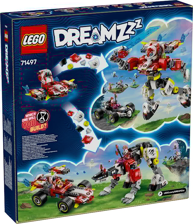 Tuotekuva 3 - Cooperin tiikerirobotti ja Zeron hot rod ‑auto LEGO® DREAMZzz (71497)