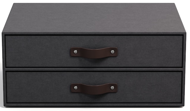 Produktbilde 1 for Skrivebordsskuff med 2 skuffer holder A4 Black Bigso Box of Sweden