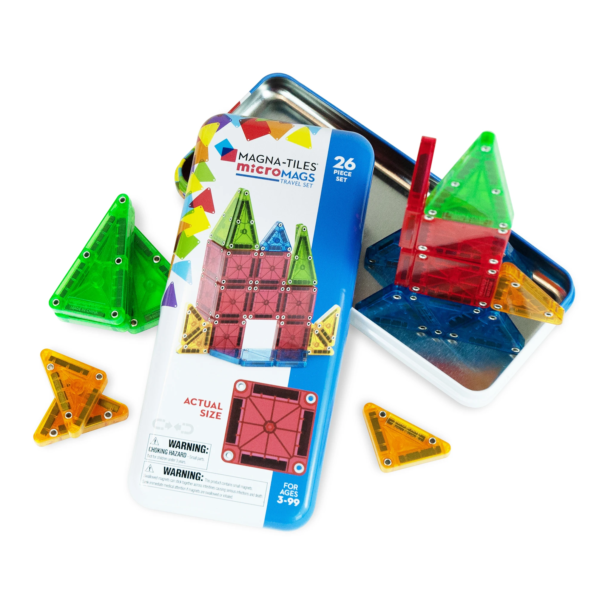 Tuotekuva ille microMAGS 26 Pieces Travel Metal Box Magna-Tiles