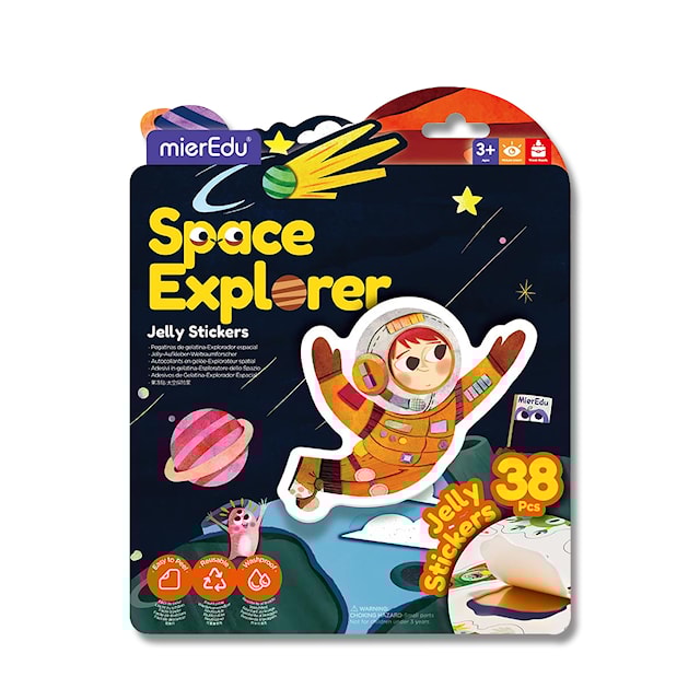 Jelly Stickers Rymdäventyr Återanvändbara mierEdu