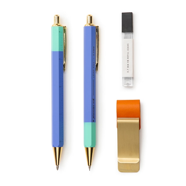 Tuotekuva 1 - Kynäsarja Messinkiklipsillä Inkerie