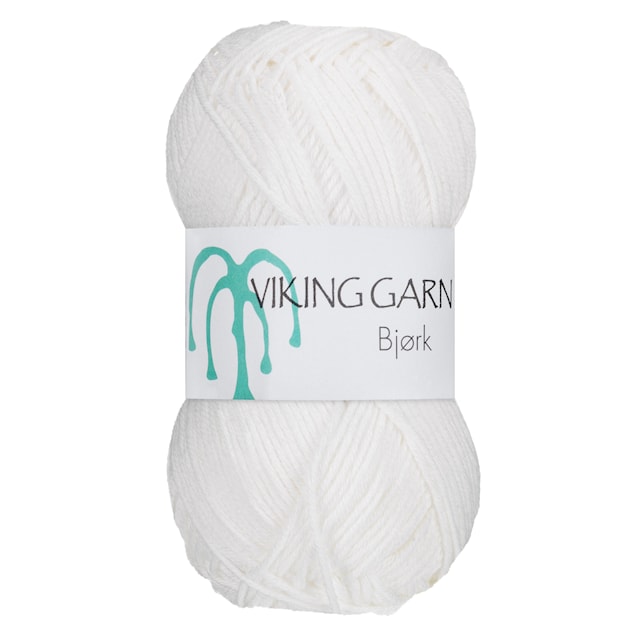 Bjørk 50 g Hvit 500 Viking Garn