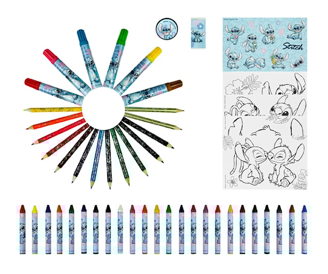 Produktbild 2 för Målarväska 51-delar Disney Stitch