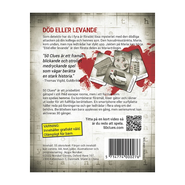 Tuotekuva 2 - 50 Clues - Maria-trilogin 1 - Död eller levande (SE)