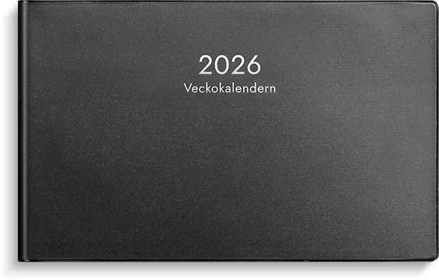 Produktbild 1 för Kalender 2026 Veckokalendern Svart plast Burde