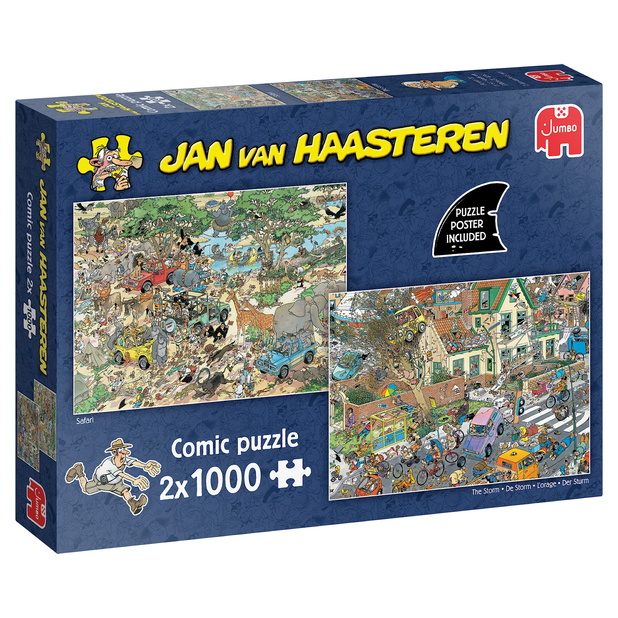 Tuotekuva ille Jan van Haasteren Safari & Storm palapeli 2x1000 palaa