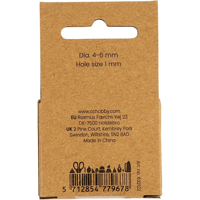 Produktbild 4 för Sötvattenspärlor Tvärgående hål stl. 1mm ⌀4-6 mm 55 st Creativ Company