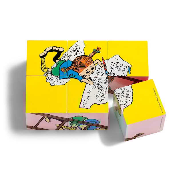 Tuotekuva 1 - Peppi Pitkätossu Palapelikuutiot 6 palaa