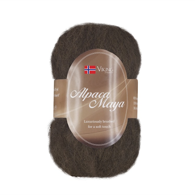 Alpaca Maya Garn Alpackamix 50 g Mörkbrun 718 Viking Garn