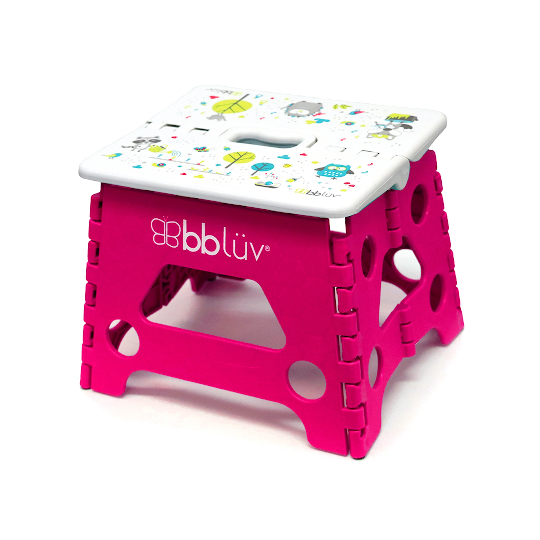 Produktbilde for Badrumspall Hopfällbar Barn Rosa bblüv