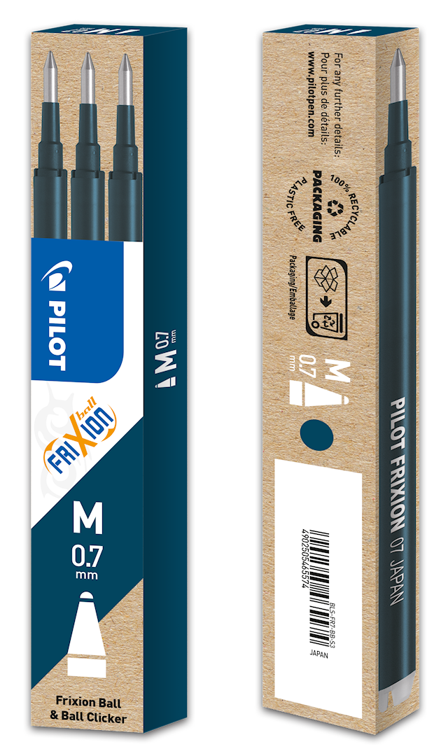 Tuotekuva 2 - Vaihtosäiliö Frixion 0,7 mm Sinimusta 3 kpl Pilot