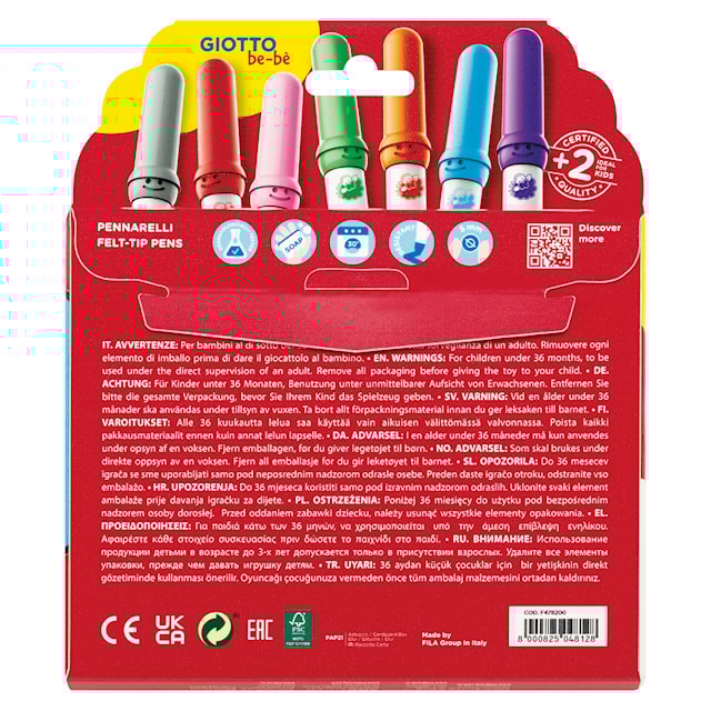 Produktbilde 2 for Tusjpenner 12-pk Giotto Be-bè