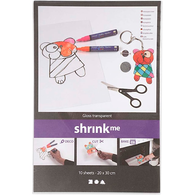 Produktbild 1 för Krympplast, 20x30 cm Blank transparent 10-pack