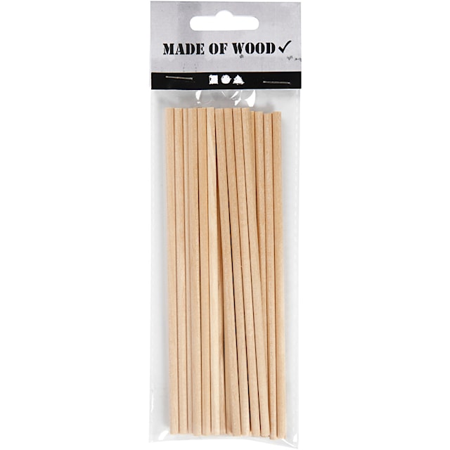 Produktbilde 2 for Stokk, L: 15 cm, dia. 4 mm, 20 stk./ 1 pk.