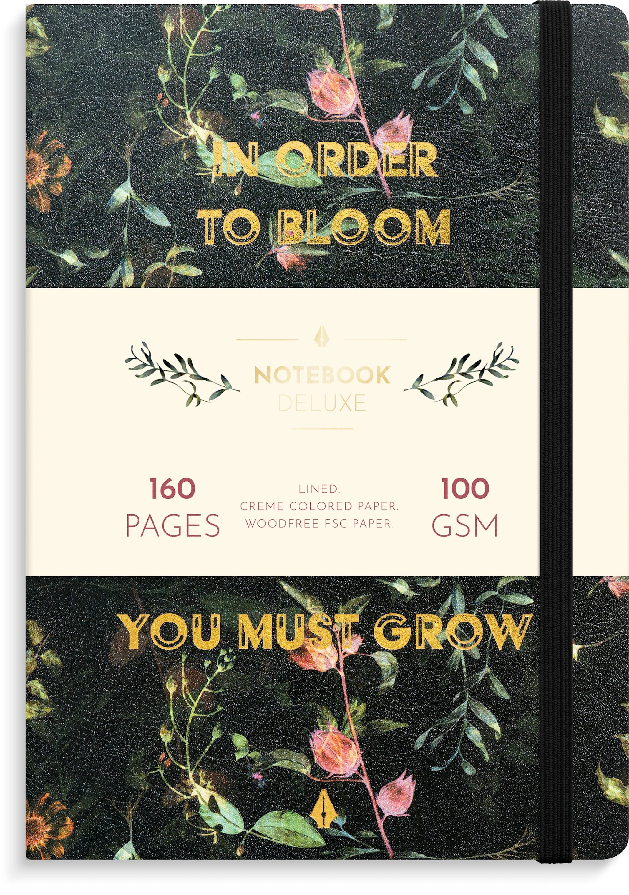 Produktbild för Anteckningsbok A5 Flower Deluxe, Linjerad, Burde