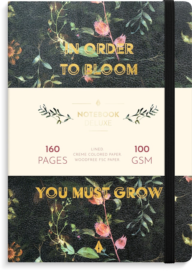 Tuotekuva 1 - Muistikirja A5 Kukka Deluxe, Viivattu, Burde