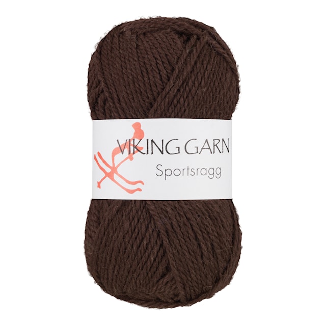 Sportsragg Garn Ullmix 50 g Brun 518 Viking Garn