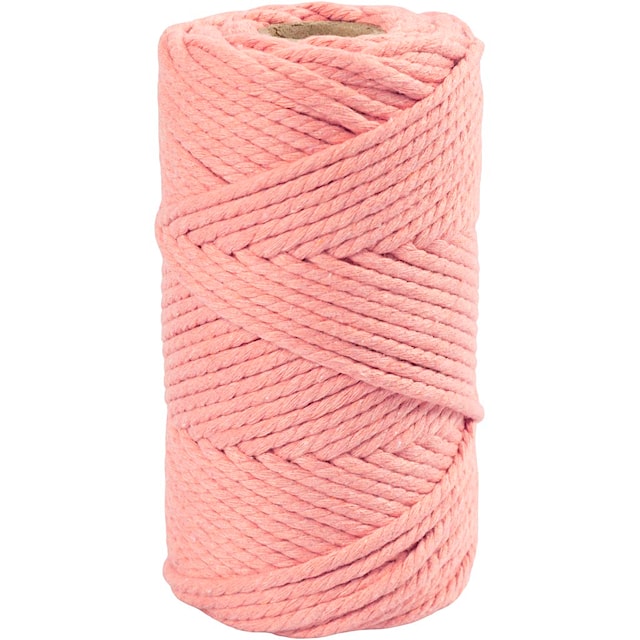 Produktbild 1 för Makramégarn Rosa 4 mm  330 g 1 rulle