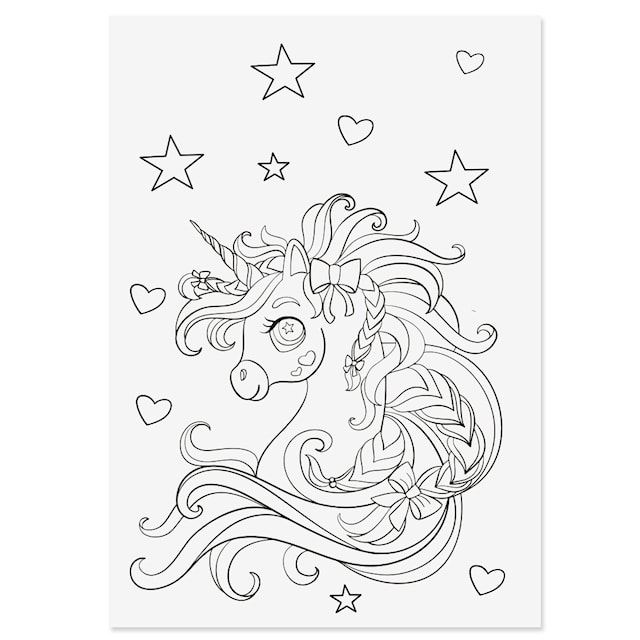 Produktbild 2 för Målarbok Söta Enhörningar Gullers