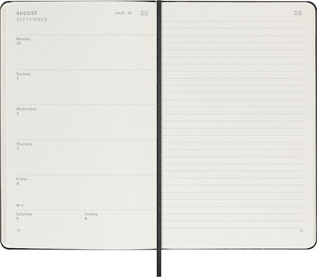 Produktbilde 4 for Kalender 2026 Smart Digital Planner 12M Week Note Large Svart Moleskine