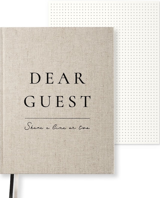 Produktbild 1 för Guest book Large 25.5 x 20 cm Rough Linen Paperstyle