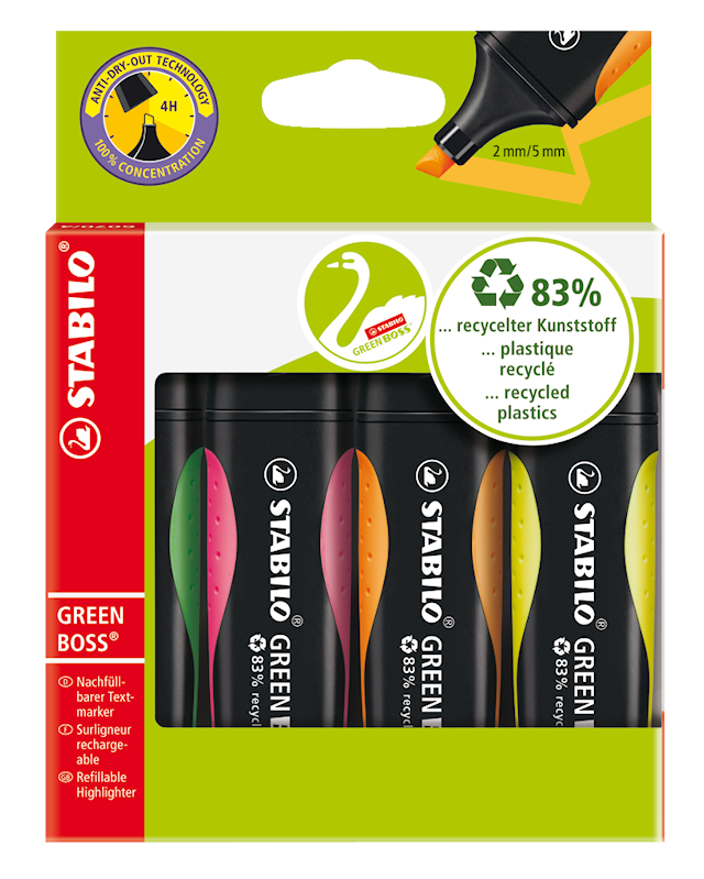 Produktbilde 4 for STABILO GREEN BOSS Neon 4-pk