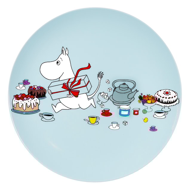 Produktbild 1 för Mumin Picknick Flat tallrik Lljusblå Rätt Start