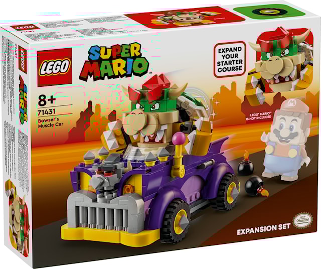 Tuotekuva 1 - Bowserin muskeliauto ‑laajennussarja LEGO® Super Mario (71431)