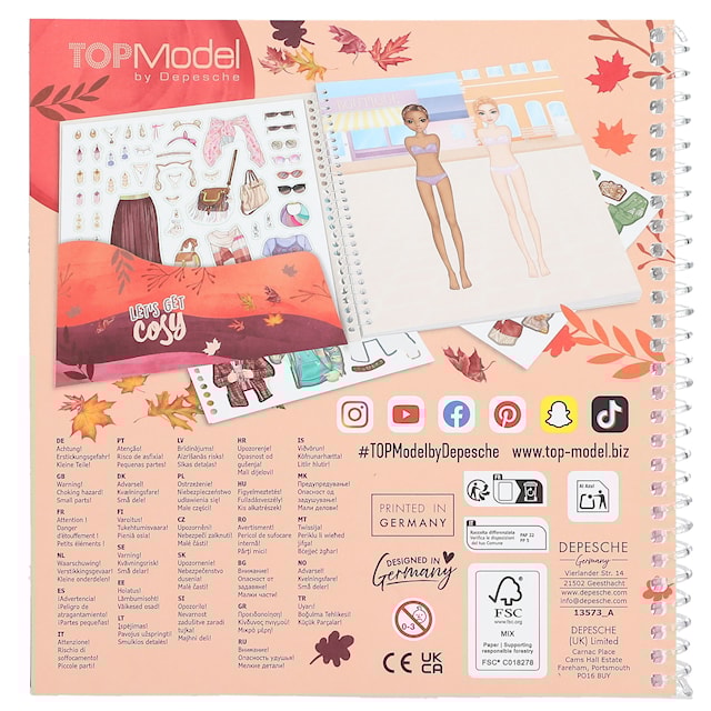 Produktbild 4 för Stickersbok Dress Me Up Cosy TOPModel