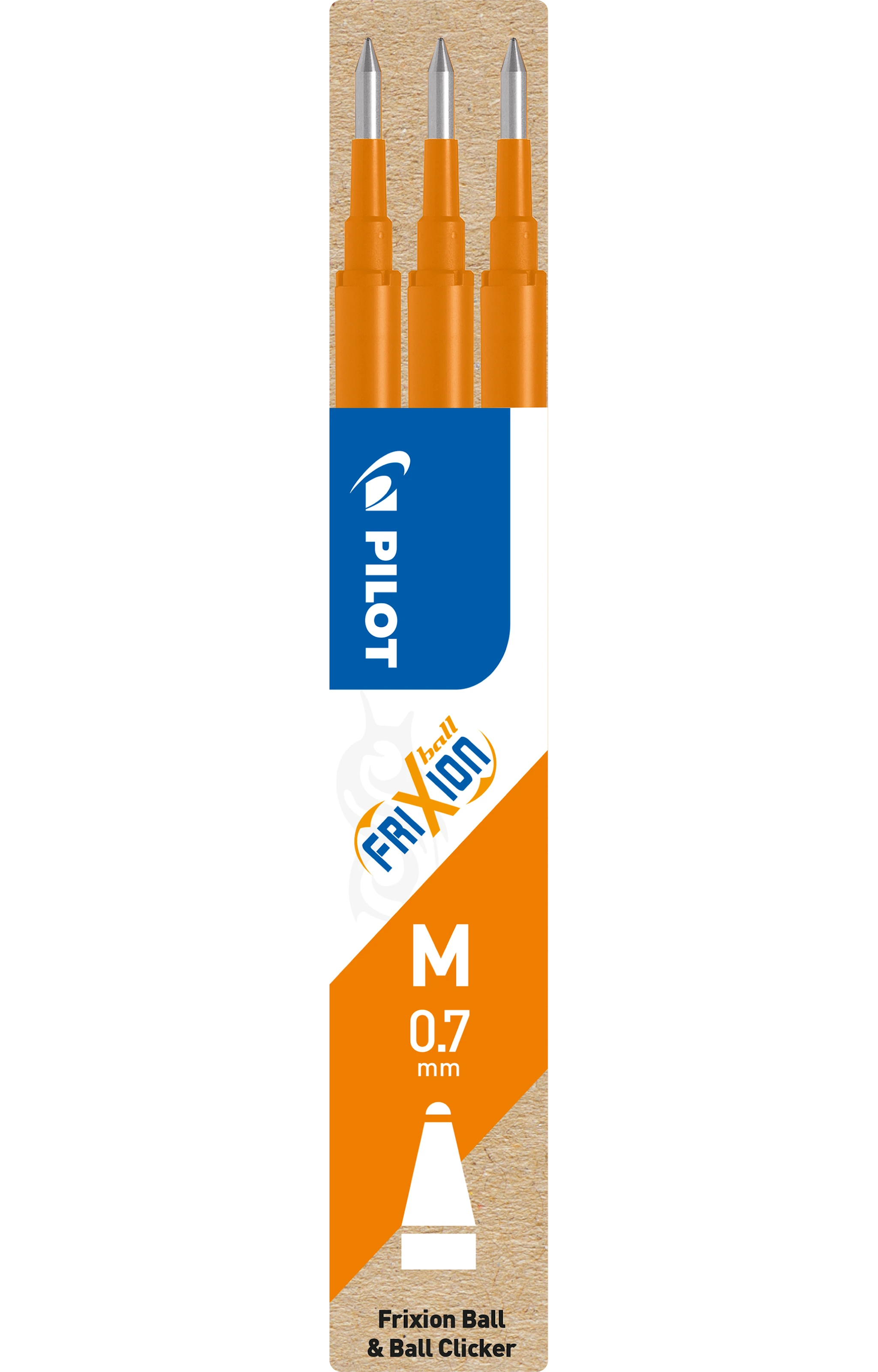 Tuotekuva ille Pilot Patruuna Refill Frixion 0,7 mm Oranssi, 3 kpl