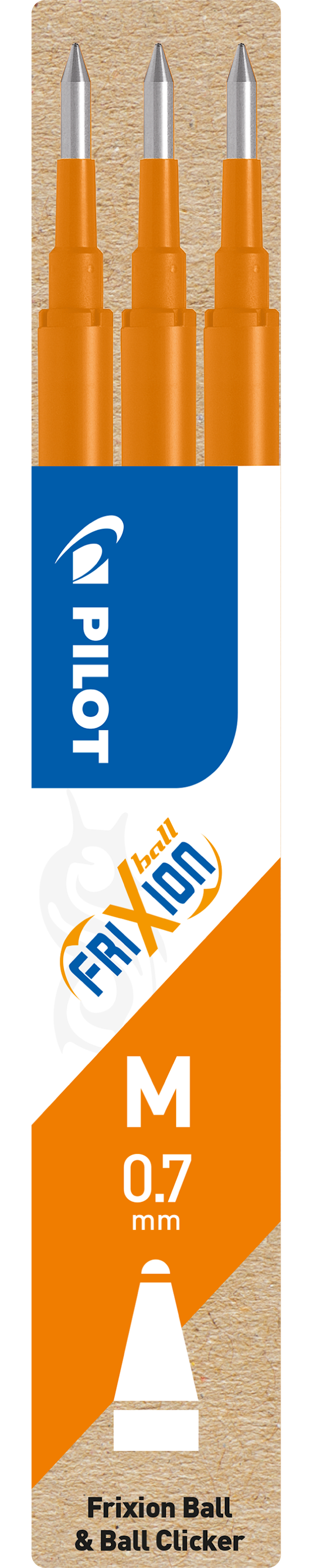 Produktbilde 1 for Refill 3 pk FriXion Orange Pilot