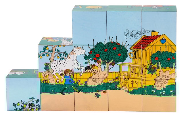 Produktbild 2 för Pippi Långstrump kubpussel