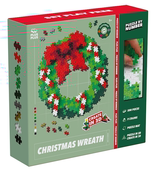 Produktbild 1 för Puzzle By Number Julkrans Plus-Plus